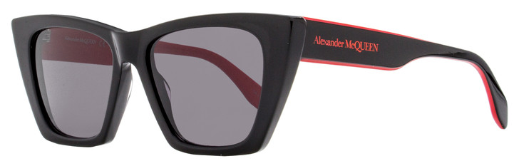 Alexander McQueen Selvedge Cat Eye Sunglasses AM0299S 003 Black/Red 54mm 299