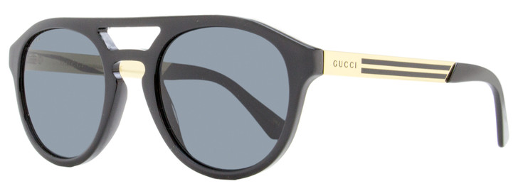 Gucci Oval Sunglasses GG0689S 001 Black/Gold 53mm 689