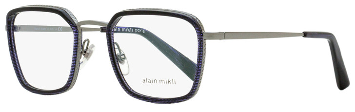 Alain Mikli Beaucarre Eyeglasses A02028 003 Blue Pointille/Ruthenium 50mm 2028