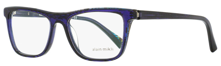 Alain Mikli Rectangular Eyeglasses A03083 003 Chevron Blue Blue