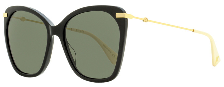 Gucci Square Sunglasses GG0510S 001 Black/Gold/Ivory 56mm 510
