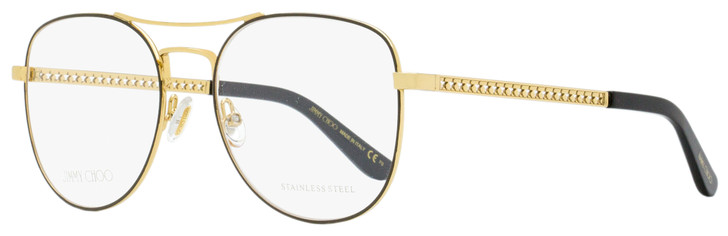 Jimmy Choo Aviator Eyeglasses JC200 VUE Gold/Black 54mm