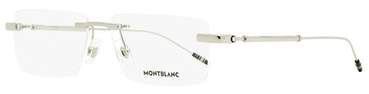 Montblanc Rimless Eyeglasses MB0112O 001 Silver 57mm 112