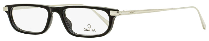 Omega Rectangular Eyeglasses OM5012 01A Black/Palladium 52mm 5012