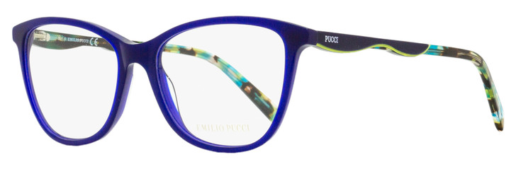 Emilio Pucci Rectangular Eyeglasses EP5095 090 Blue/Green Havana 54mm 5095