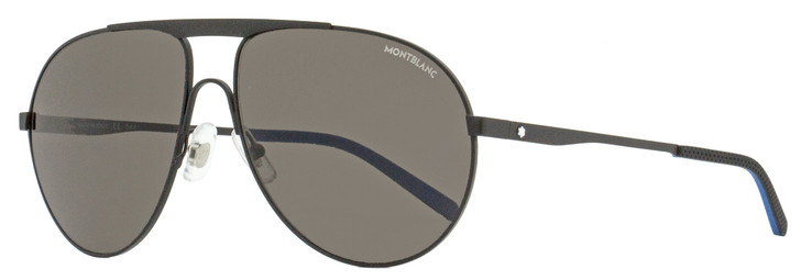 Montblanc Pilot Sunglasses MB0119S 001 Matte Black 61mm 119