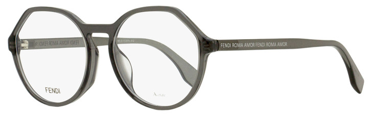 Fendi Roma Amor Eyeglasses FF0398F KB7 Transparent Gray 53mm 398