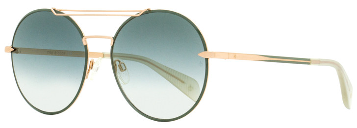 Rag & Bone Round Sunglasses RNB1011S PEFEZ Gold/Green 59mm 1011
