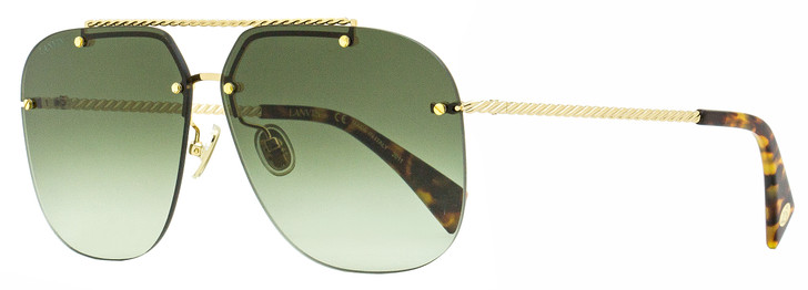 Lanvin Rimless Pilot Sunglasses LNV108S 715 Gold/Tortoise 64mm