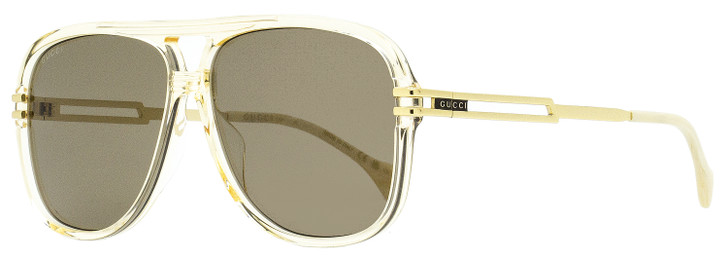 Gucci Caravan Sunglasses GG1105S 004 Amber/Gold/White 63mm