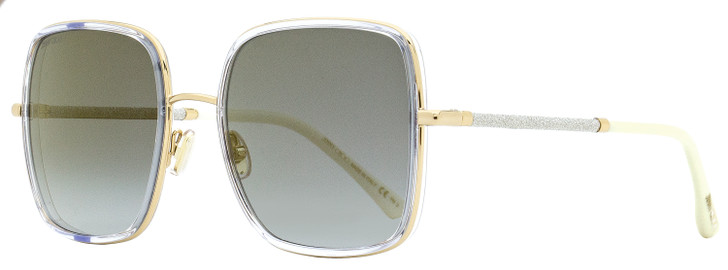 Jimmy Choo Square Sunglasses Jayla LOJFQ Gold/Crystal/White 57mm