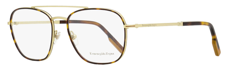 Ermenegildo Zegna Rectangular Eyeglasses EZ5183 032 Matte Gold/Havana 56mm