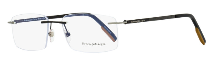 Ermenegildo Zegna Rimless Eyeglasses EZ5219 002 Matte Black 57mm