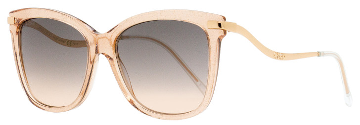 Jimmy Choo Rectangular Sunglasses Steff/S SQGFF Beige Glitter/Gold 55mm