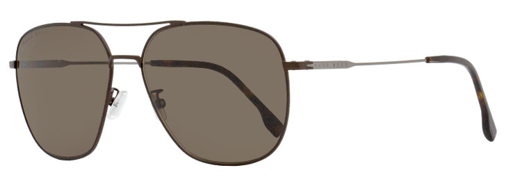 Hugo Boss Pilot Sunglasses B1218FSK 1OT70 Brown Ruthenium 62mm