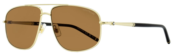Montblanc Pilot Sunglasses MB0069S 001 Gold/Black 60mm