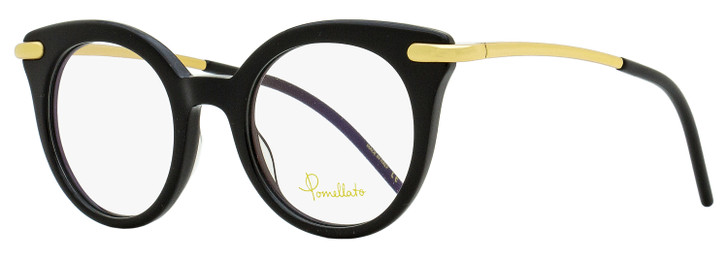 Pomellato Oval Eyeglasses PM0041O 001 Black/Gold 46mm