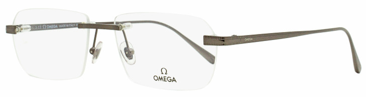 Omega Rimless Eyeglasses OM5015H 008 Gunmetal 56mm