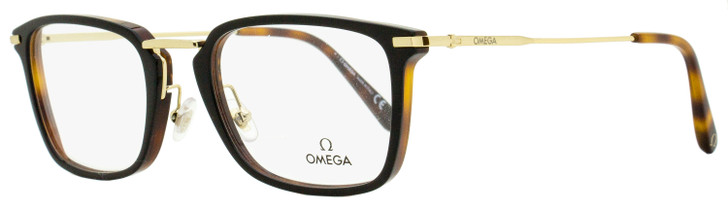 Omega Rectangular Eyeglasses OM5025 005 Black/Havana 53mm