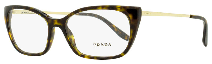 Prada Rectangular Eyeglasses VPR14X 2AU1O1 Havana/Gold 54mm