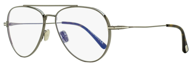 Tom Ford TF5800B Blue Black Eyeglasses 008 Gunmetal/Havana 56mm FT5800