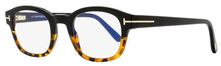 Tom Ford TF5808B Blue Black Eyeglasses 005 Black/Havana 49mm FT5808