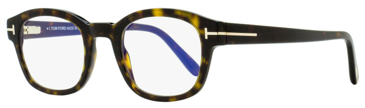 Tom Ford TF5808B Blue Black Eyeglasses 052 Dark Havana 49mm FT5808