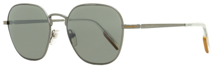 Zegna EZ0174 Square Sunglasses 08A Gunmetal 53mm