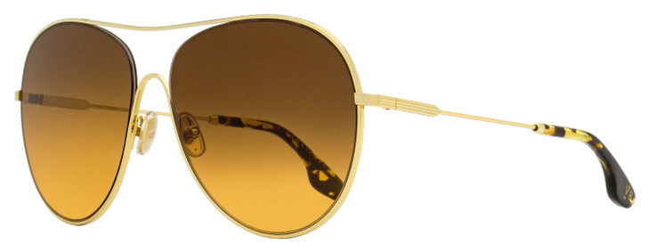 Victoria Beckham Oversize Aviator Sunglasses VB131S 708 Gold/Havana 63mm