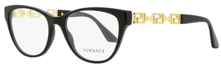 Versace Greca Eyeglasses VE3292 GB1 Black/Gold 52mm
