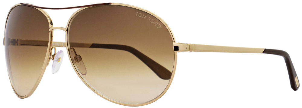 Tom Ford Aviator Sunglasses TF35 Charles 772 Gold/Brown FT0035