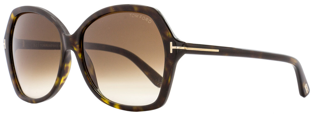 Tom Ford Square Sunglasses TF328 Carola 52F Shiny Havana ...