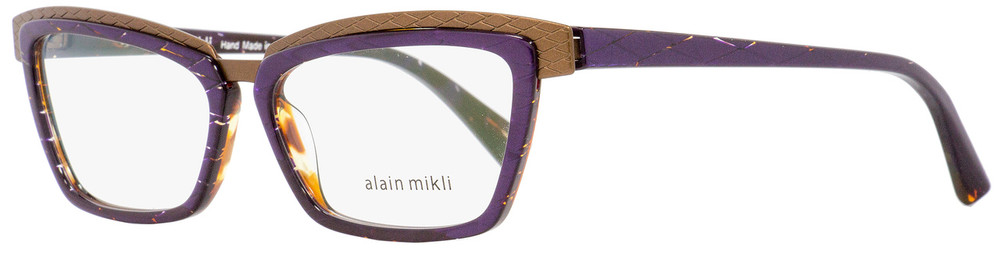 Alain Mikli Rectangular Eyeglasses A02015 E012 Purple Bronze