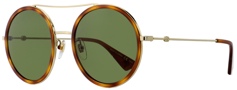 Gucci Round Sunglasses Gg0061s 002 Havana Gold 56mm 0061