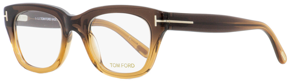Tom Ford Rectangular Eyeglasses TF5178 050 Caramel Shaded Brown 50mm FT5178