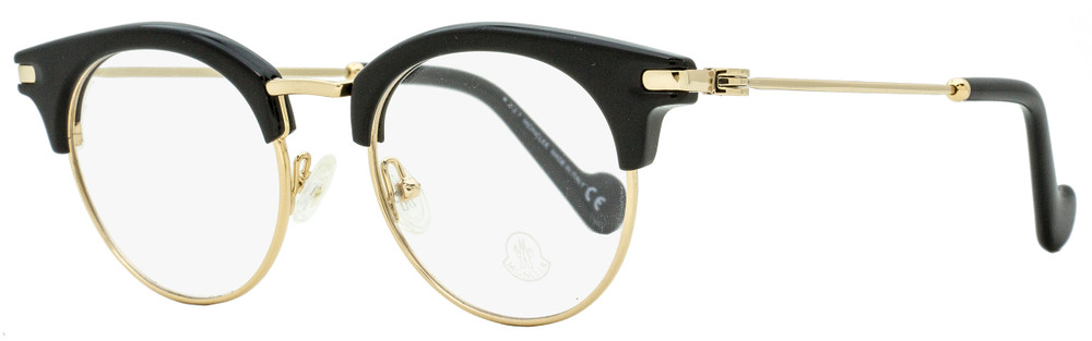 Moncler Oval Eyeglasses ML5020 001 Shiny Black/Gold 47mm 5020