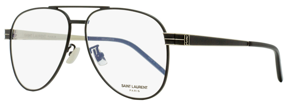 Saint Laurent Eyewear monogram-plaque pilot-frame Sunglasses