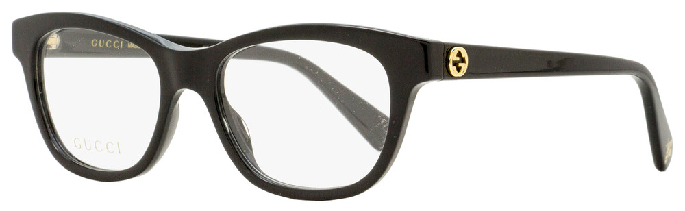 Gucci Rectangular Eyeglasses Gg0372o 001 Black 51mm 372