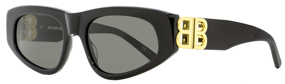 Balenciaga Cateye Sunglasses BB0095S 001 Black/Gold 53mm 0095