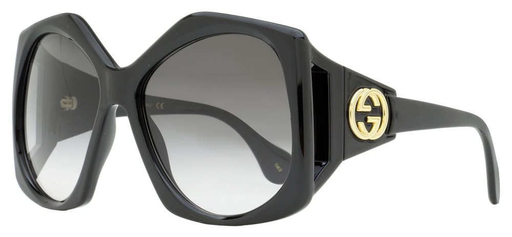 Gucci Butterfly Sunglasses GG0875S 001 Black/Gold 62mm 875