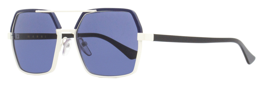 Marni Rectangular Sunglasses Me2106s 428 Blueice 55mm 