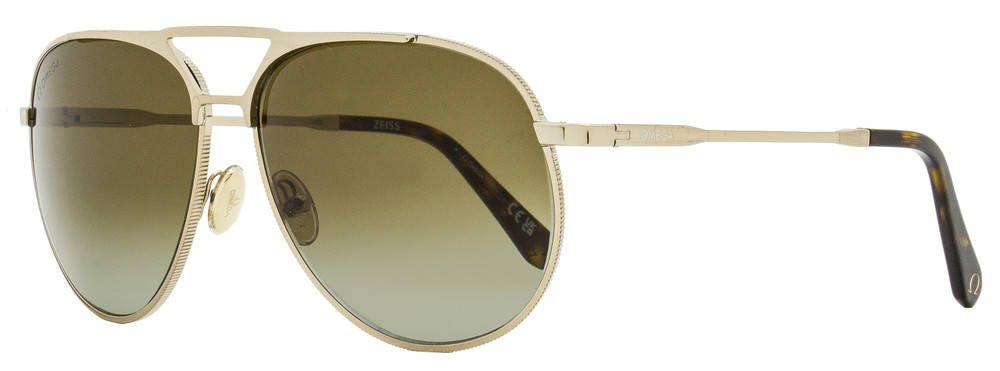 Omega Pilot Sunglasses OM0037 34F Light Bronze/Havana 61mm