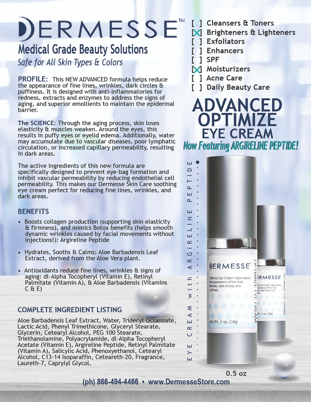 Soothing Eye Cream | Dermesse Skin Care | DermesseStore.com