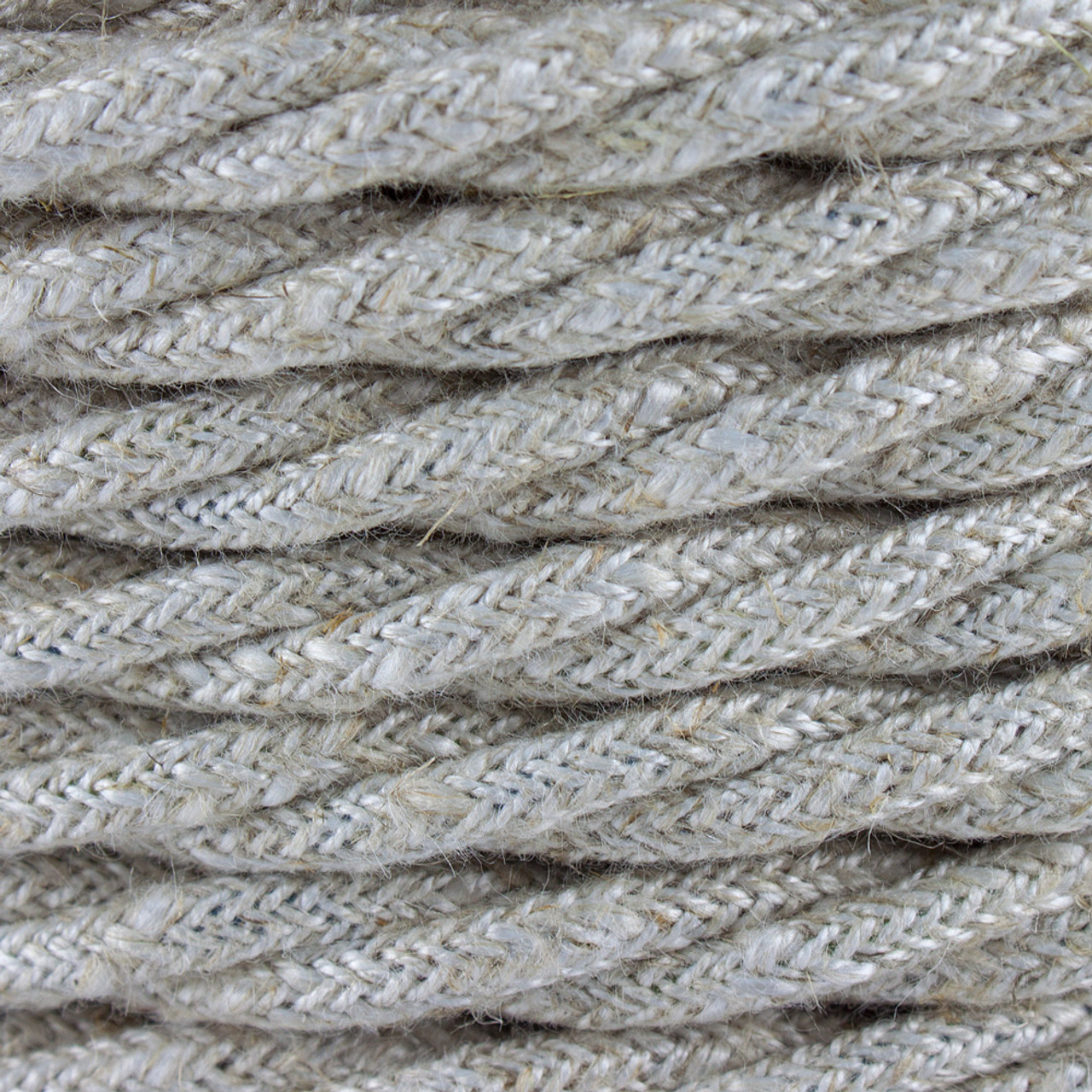 Natural Neutral Linen Twisted Fabric Cable 3 Core 4200452