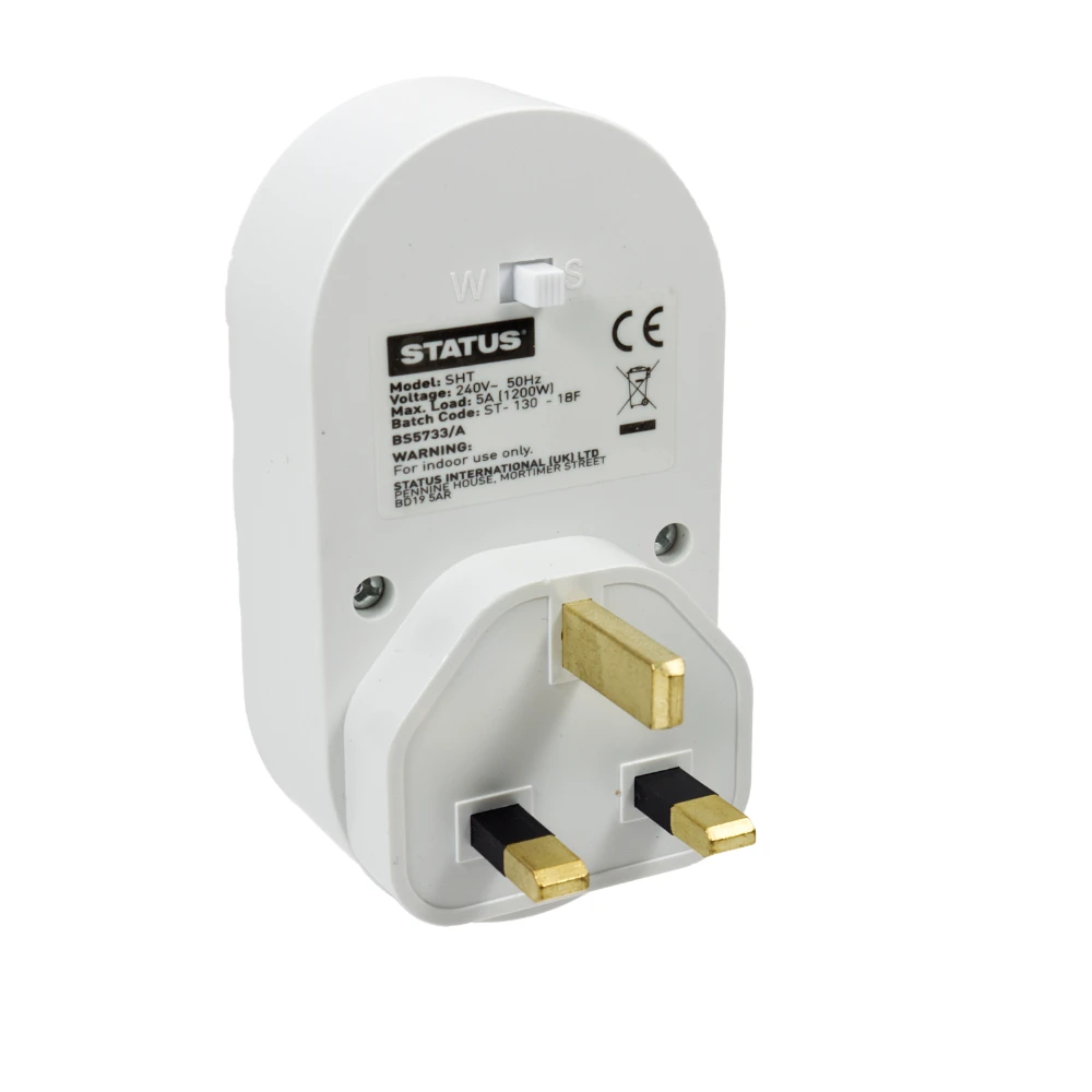 Status Dusk Dawn Photocell Sensor UK Plug-In Security Socket