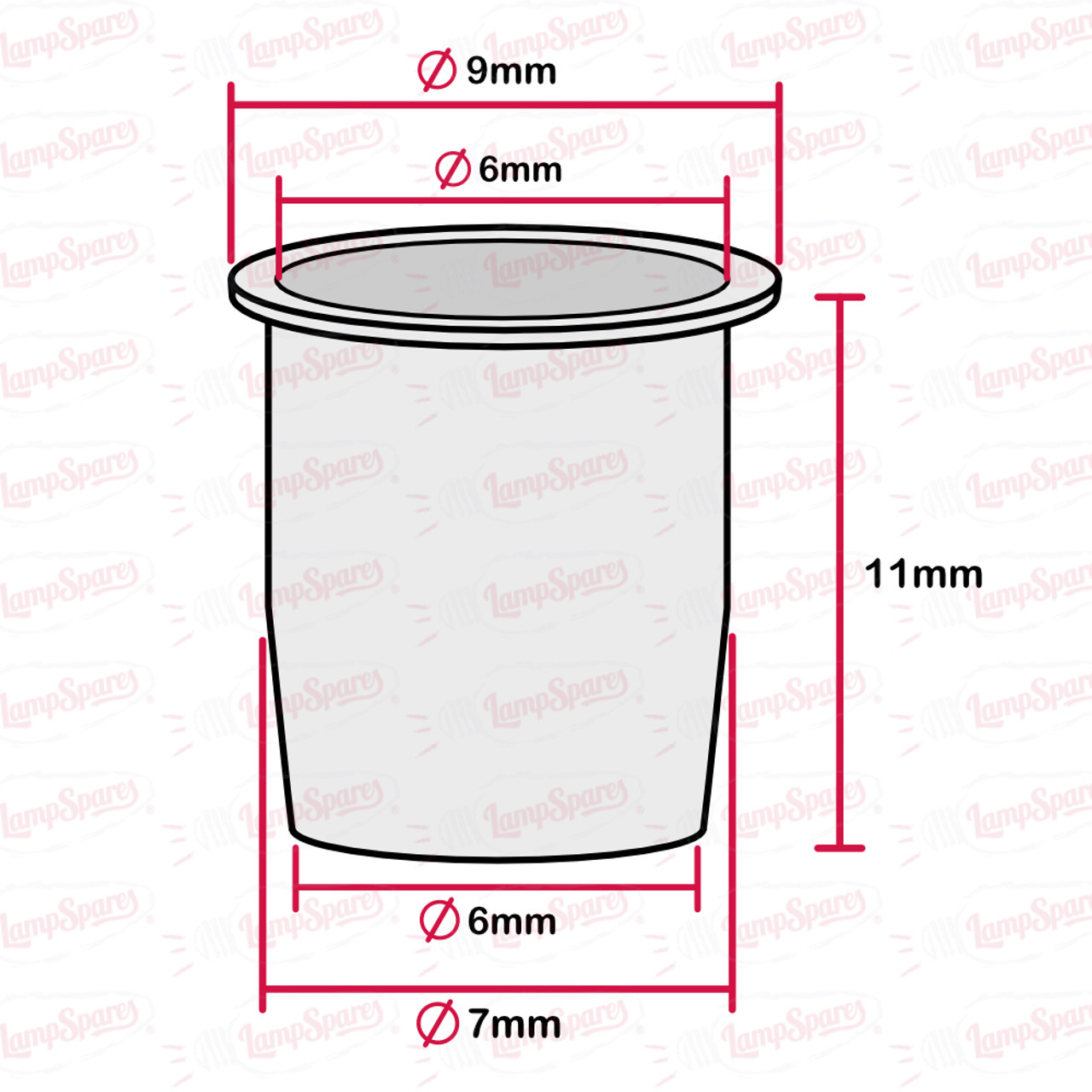 Tube Grommet For 10mm Allthread