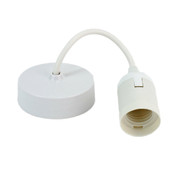 ES White Pendant With 6" Drop Plain Lampholder [PLU29428]