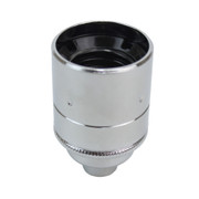 ES | E27 | Edison Screw Chrome Plain Lampholder with 1/2" Fixing