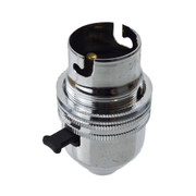 BC | B22 | Bayonet Cap Chrome 10mm Switched Lampholder