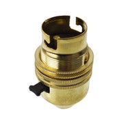 BC | B22 | Bayonet Cap Brass 10mm Switched Lampholder